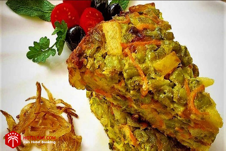 تصویر کوکو لوبیا سبز تبریز | غذای معروف و سنتی تبریز 