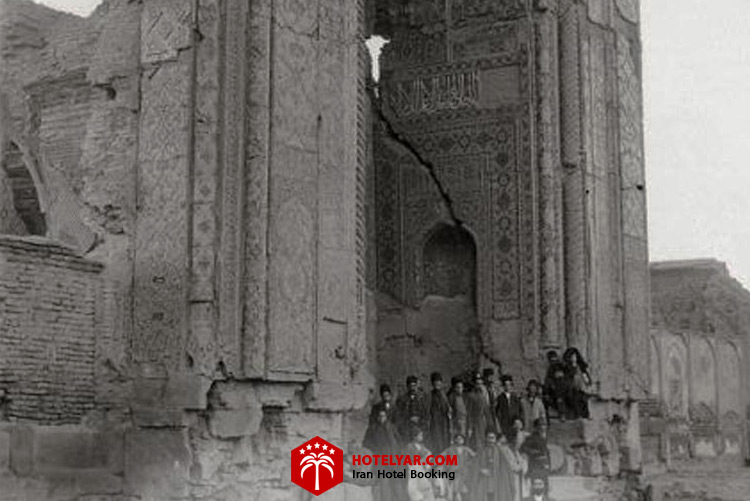عکس قدیمی مسجد کبود تبریز